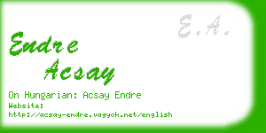 endre acsay business card